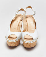 Christian Louboutin Monico Wedge Cork Sandals - UK4