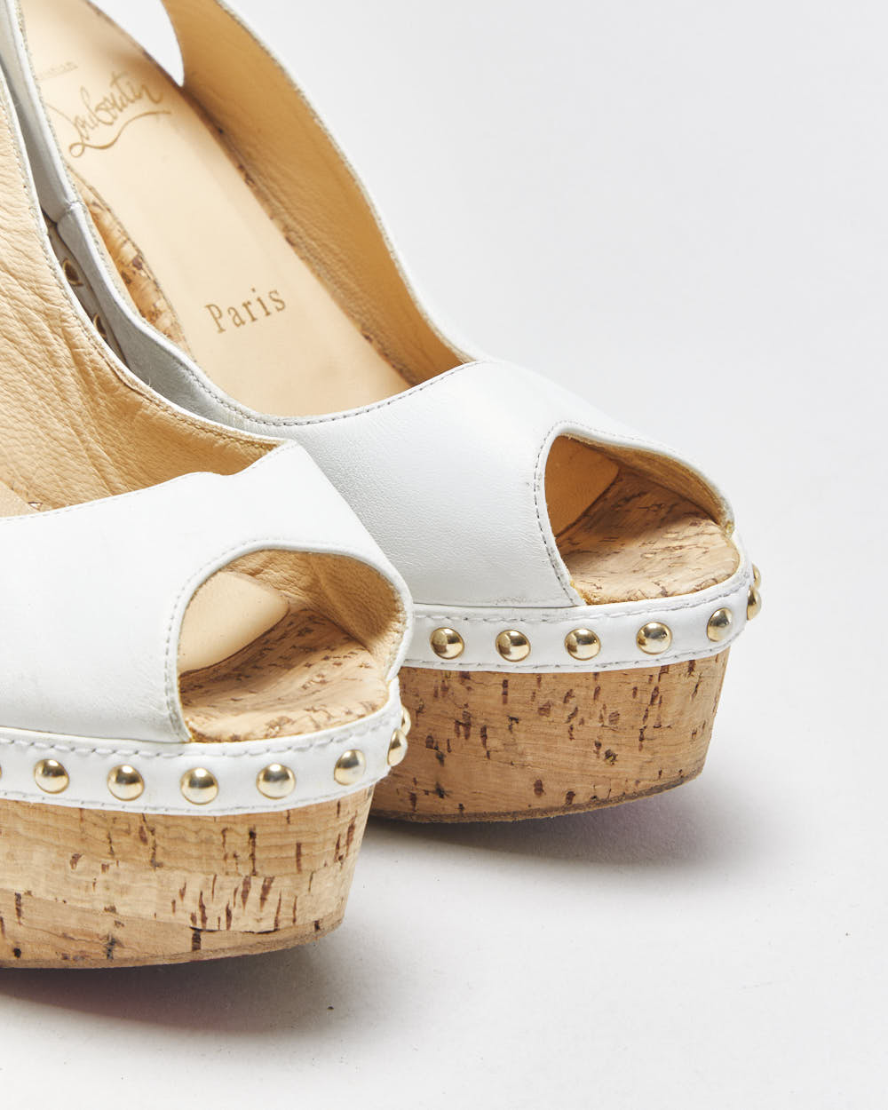 Christian Louboutin Monico Wedge Cork Sandals - UK4