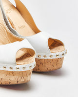 Christian Louboutin Monico Wedge Cork Sandals - UK4