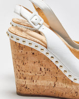 Christian Louboutin Monico Wedge Cork Sandals - UK4