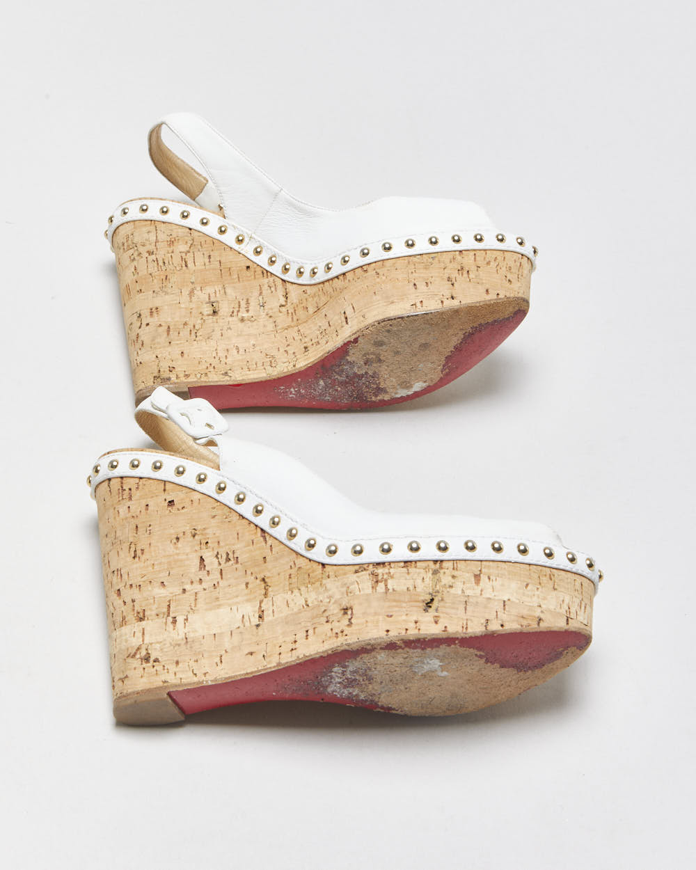 Christian Louboutin Monico Wedge Cork Sandals - UK4