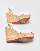 Christian Louboutin Monico Wedge Cork Sandals - UK4