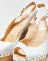 Christian Louboutin Monico Wedge Cork Sandals - UK4