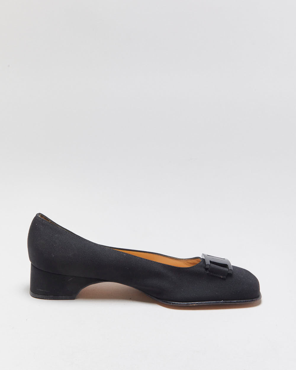 Vintage Salvatore Ferragamo Fabric Square Hoe heeled Shoes - UK6