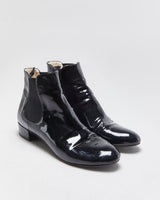 Vintage Prada Patent Leather Chelsea Boots - UK6