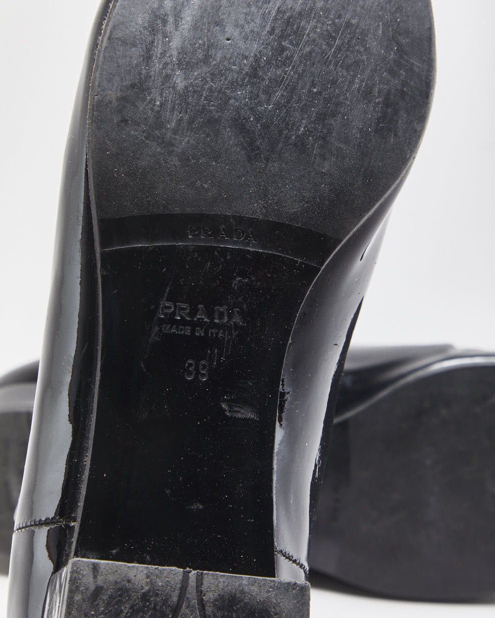 Vintage Prada Patent Leather Chelsea Boots - UK6