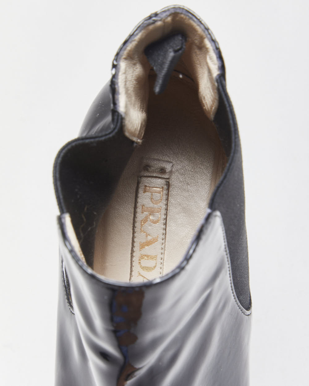 Vintage Prada Patent Leather Chelsea Boots - UK6