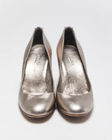 Vintage 2000s Gucci Bronze Metallic Wedge Heels - UK5
