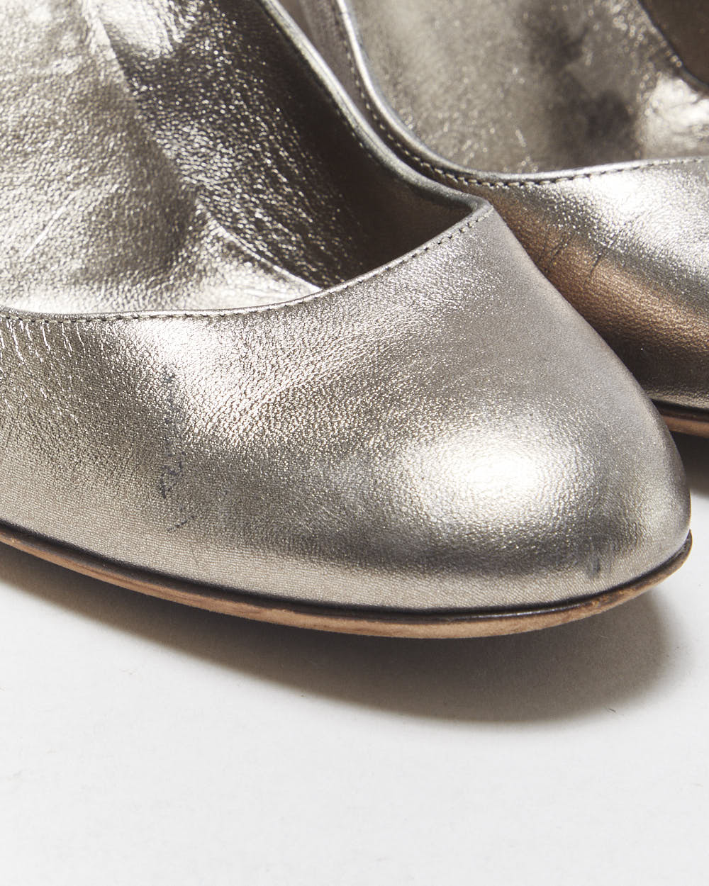Vintage 2000s Gucci Bronze Metallic Wedge Heels - UK5
