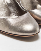 Vintage 2000s Gucci Bronze Metallic Wedge Heels - UK5