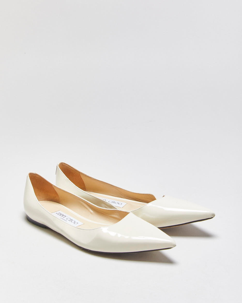 Jimmy Choo Patent Leather Point Ballet Flats - UK3.5