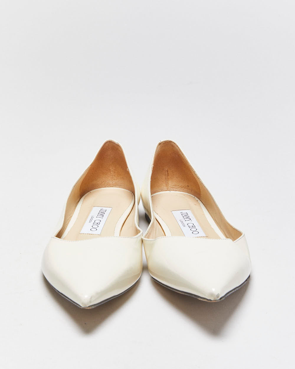 Jimmy Choo Patent Leather Point Ballet Flats - UK3.5