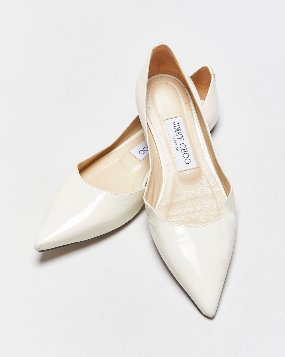 Jimmy Choo Patent Leather Point Ballet Flats - UK3.5