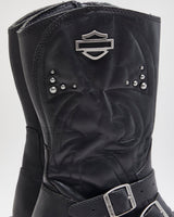 Vintage Harley Davdison Kayla Studded Leather Biker Boots - UK6