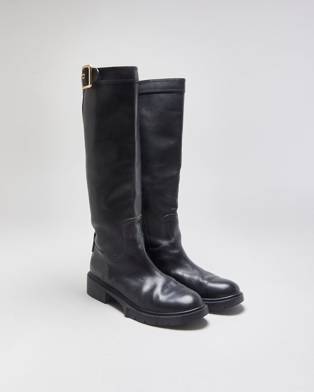 Coach Lilli Leather Riding Boots - UK6