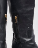 Coach Lilli Leather Riding Boots - UK6