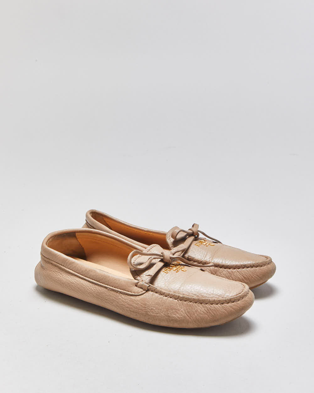 Prada Saffiano Leather Loafers - UK3.5