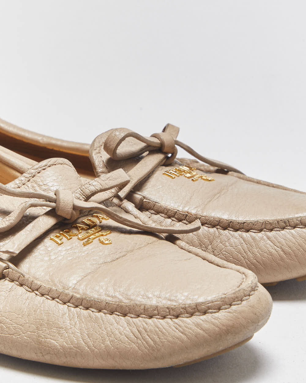 Prada Saffiano Leather Loafers - UK3.5
