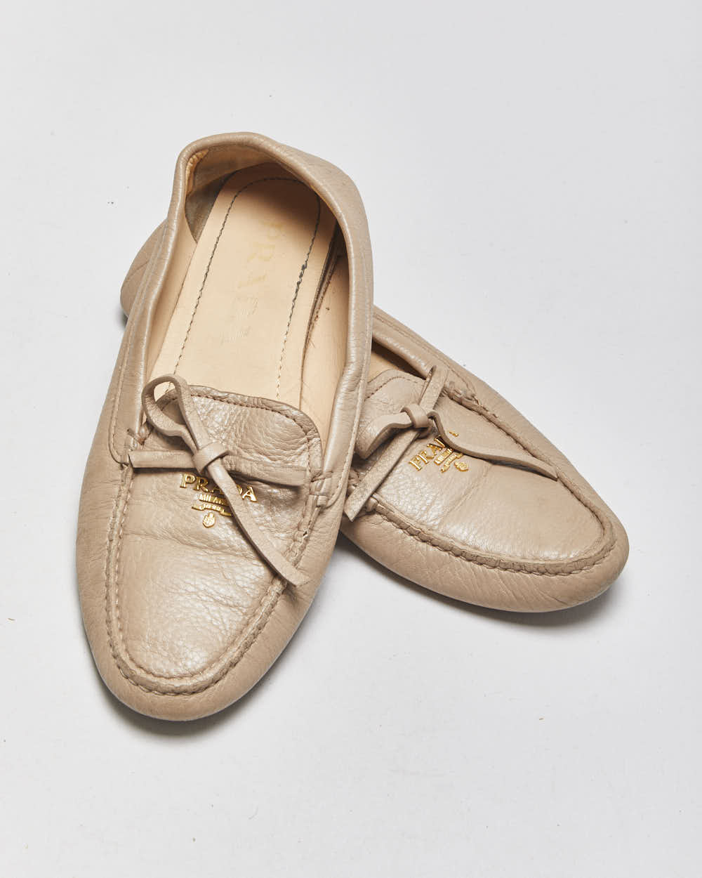 Prada Saffiano Leather Loafers - UK3.5