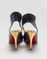 Christian Louboutin Survivita Spiked Leather Slingback 10 Pumps - UK8