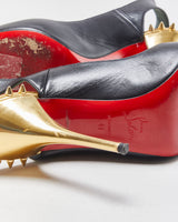 Christian Louboutin Survivita Spiked Leather Slingback 10 Pumps - UK8