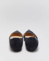 Jimmy Choo Patent &amp; Suede Pointed Ballet Flats - UK3