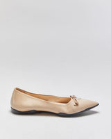 Prada Patent Leather Pointed Toe Bow Ballet Flats - UK3.5