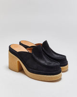 Chloe Jamie Platform Suede Loafer Mules - UK5
