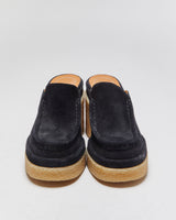 Chloe Jamie Platform Suede Loafer Mules - UK5
