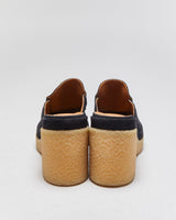 Chloe Jamie Platform Suede Loafer Mules - UK5