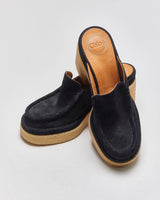 Chloe Jamie Platform Suede Loafer Mules - UK5