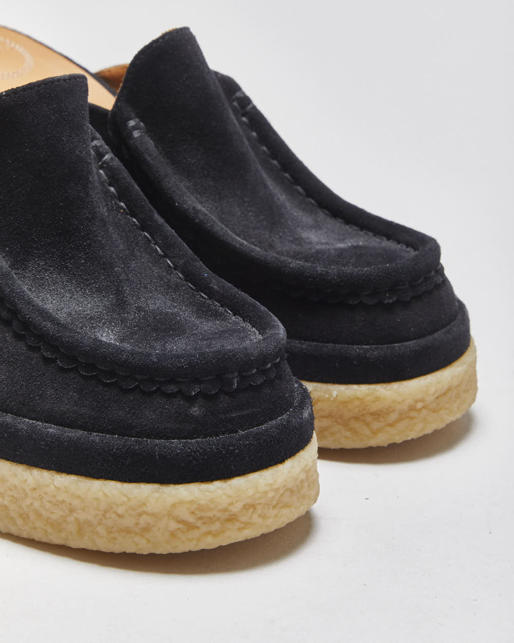 Chloe Jamie Platform Suede Loafer Mules - UK5