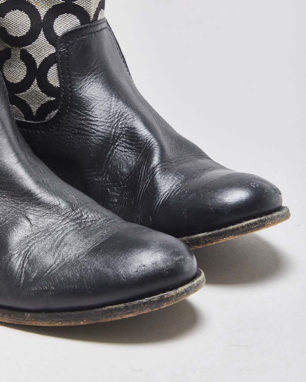 Vintage Coach Chrissi Signiature Tall Leather Riding Boots - UK7.5