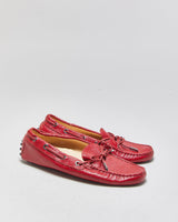 Vintage Tod's Gommino Patent Bow Slip On Loafers - UK4