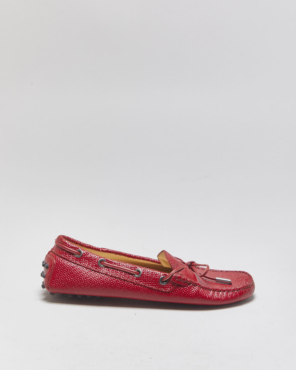 Vintage Tod's Gommino Patent Bow Slip On Loafers - UK4