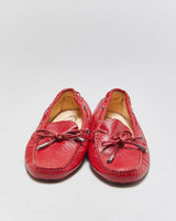 Vintage Tod's Gommino Patent Bow Slip On Loafers - UK4