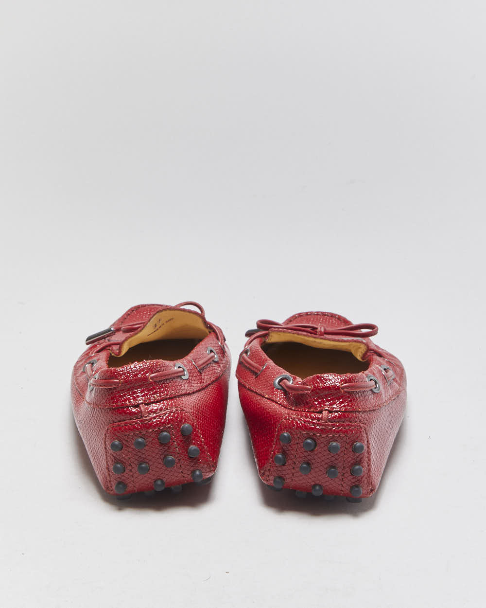 Vintage Tod's Gommino Patent Bow Slip On Loafers - UK4