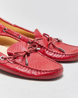Vintage Tod's Gommino Patent Bow Slip On Loafers - UK4