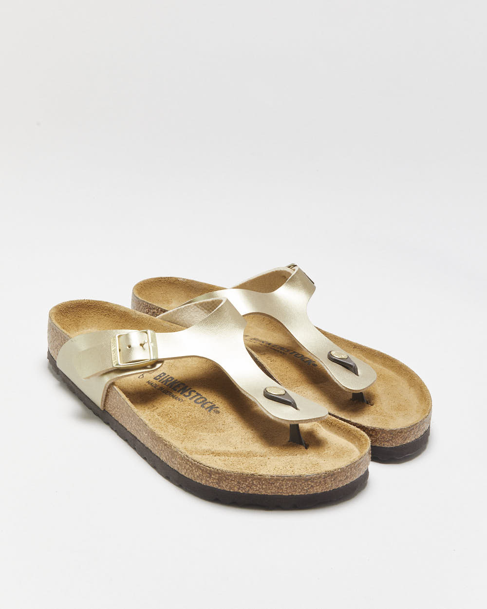 Birkenstock Gizeh Metallic Gold Sandals - UK8