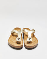 Birkenstock Gizeh Metallic Gold Sandals - UK8