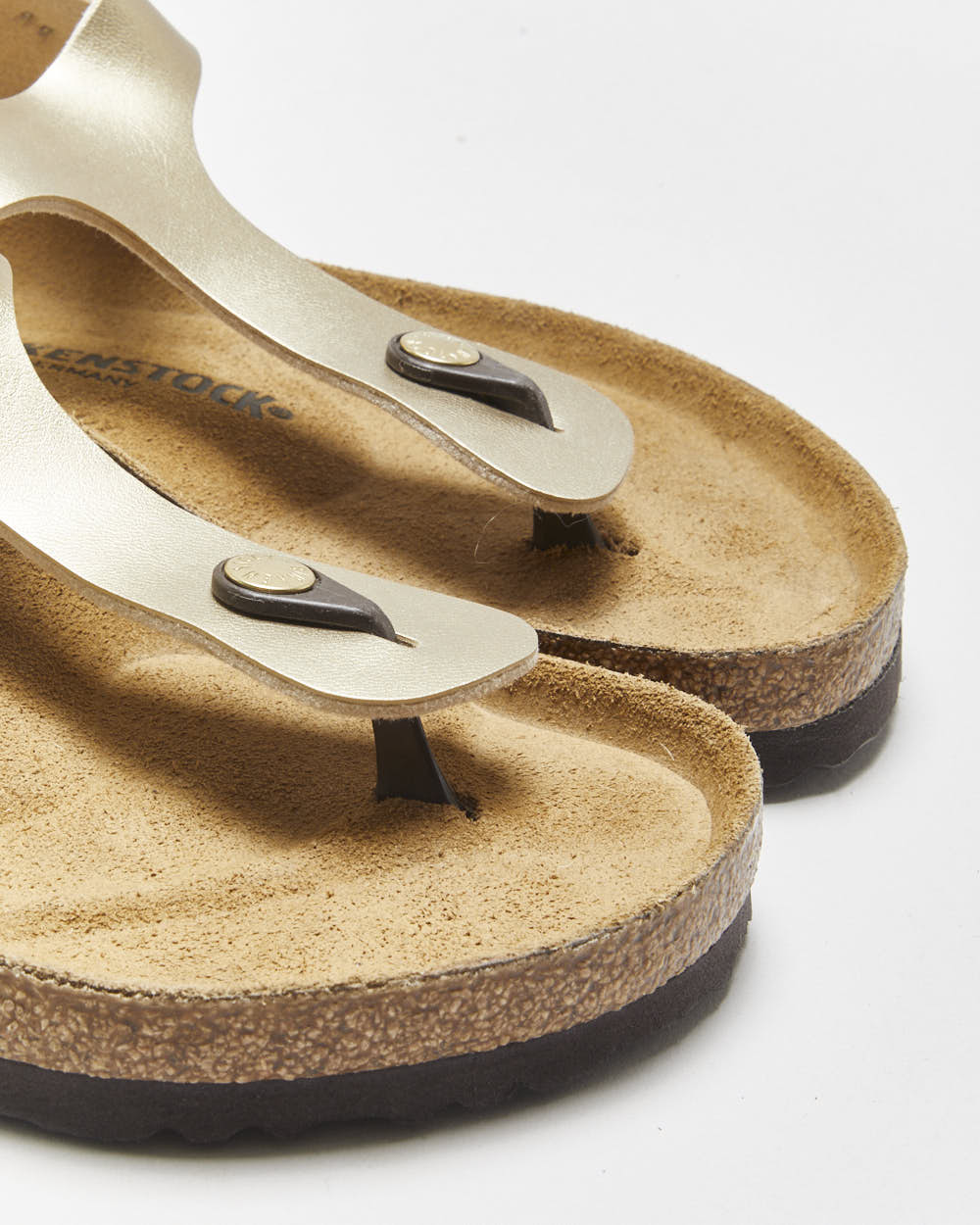 Birkenstock Gizeh Metallic Gold Sandals - UK8