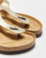 Birkenstock Gizeh Metallic Gold Sandals - UK8
