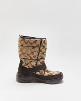 Vintage Y2K 2000s Coach Signature Vibram Sole Snow Boots - UK4.5