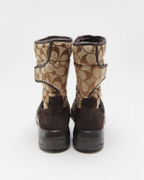 Vintage Y2K 2000s Coach Signature Vibram Sole Snow Boots - UK4.5