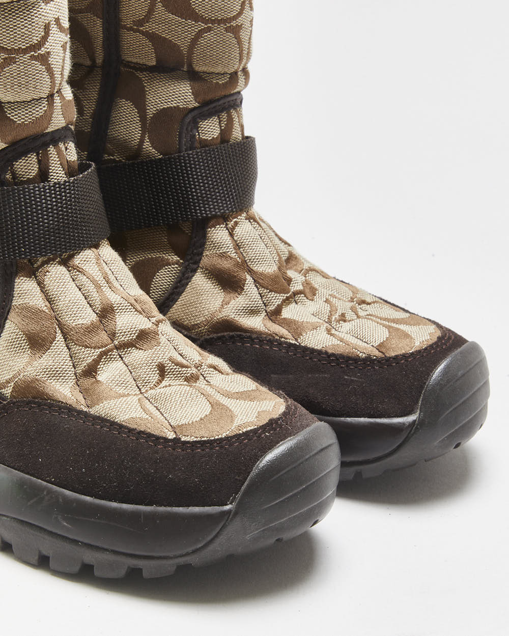 Vintage Y2K 2000s Coach Signature Vibram Sole Snow Boots - UK4.5