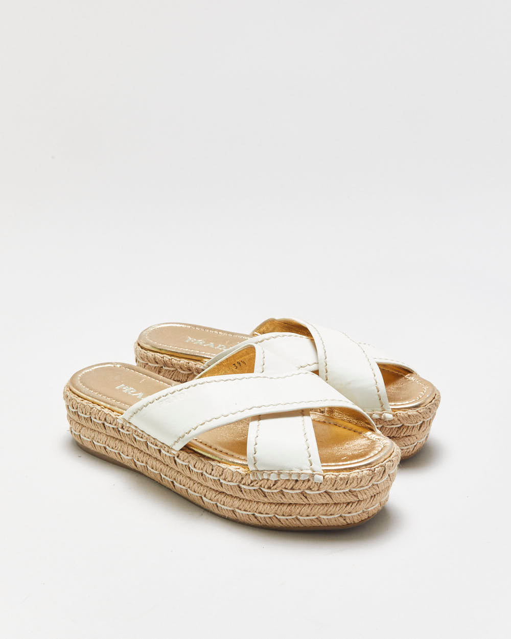 Prada Platform Espadrille Sandals - UK5.5