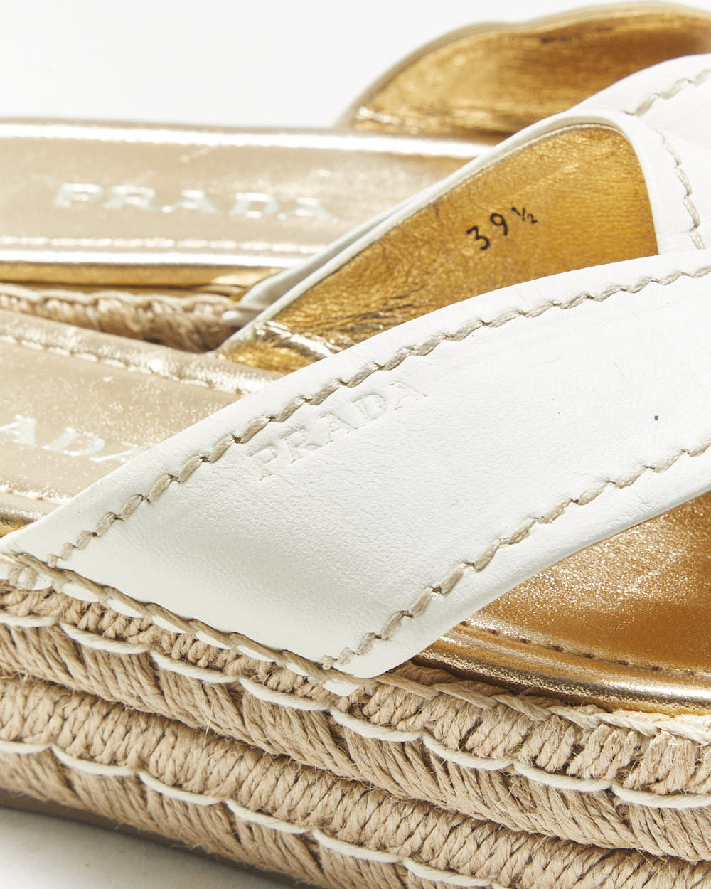 Prada Platform Espadrille Sandals - UK5.5