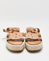 Tod's Leather Kate Platform Espadrille Cut-out Sandals - UK5.5
