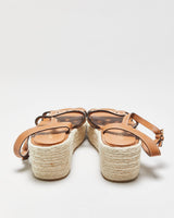 Tod's Leather Kate Platform Espadrille Cut-out Sandals - UK5.5