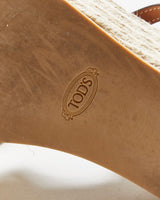 Tod's Leather Kate Platform Espadrille Cut-out Sandals - UK5.5